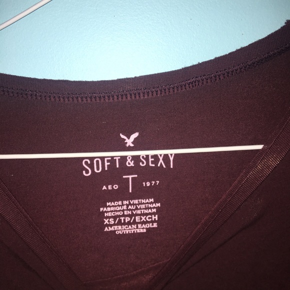 American Eagle soft & sexy burgundy top xs ❤️ - Picture 4 of 6